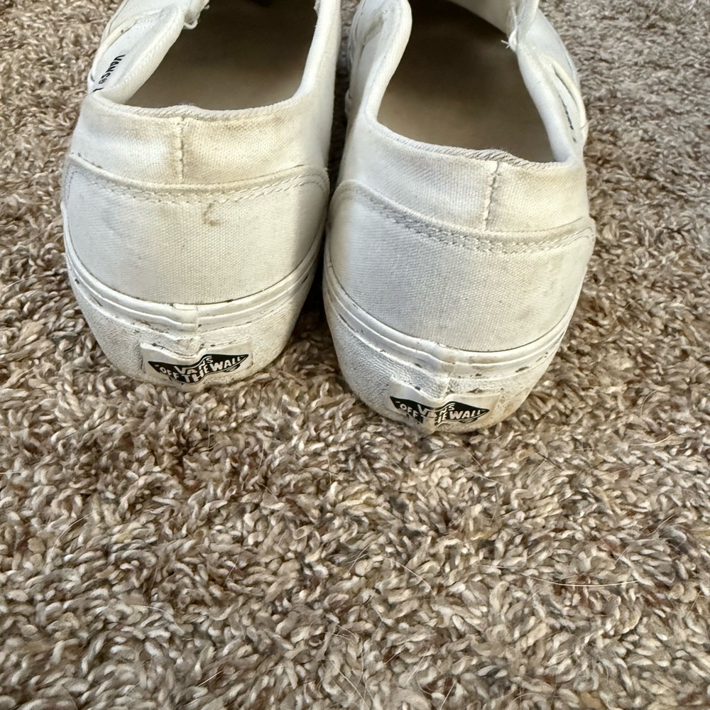 Vans Classic White Canvas Slip-Ons - Picture 4 of 8